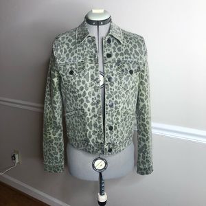 Level 99 Green Leopard Print Jacket